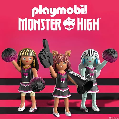 Playmobil Monster High Fearsquad - Paquete de 3 Unidades con Clawdeen, Cleo y Frankie