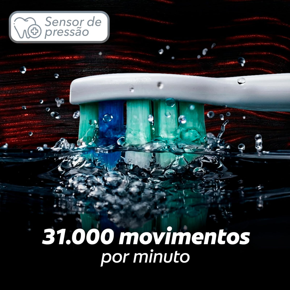 Philips Colgate Cepillo de Dientes Eléctrico SonicPro Clean & Sensitive 35 | Remueve 500% más placa, 2 modos de cepillado