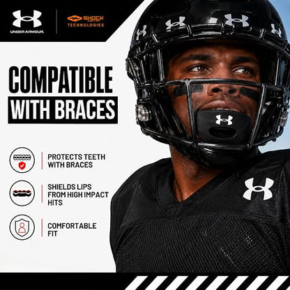 Under Armour Air - Protector de Labios para fútbol, protección de Boca Completa, Compatible con Tirantes, Ajuste instantáneo