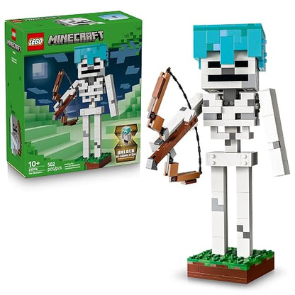 LEGO Minecraft El Esqueleto – Juguete para Construir y Decorar – Modelo en Kit – Set Basado en el Videojuego para Niños y Niñas a Partir de 10 Años – Figura de Esqueleto – 21594