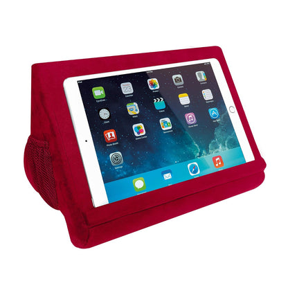 Ontel - Cojín de Almohada Ultra multiángulo Suave para Tablet, Color borgoña, cómoda visualización en ángulo para iPad, tabletas, Kindle, Smartphones, Libros, revistas y más