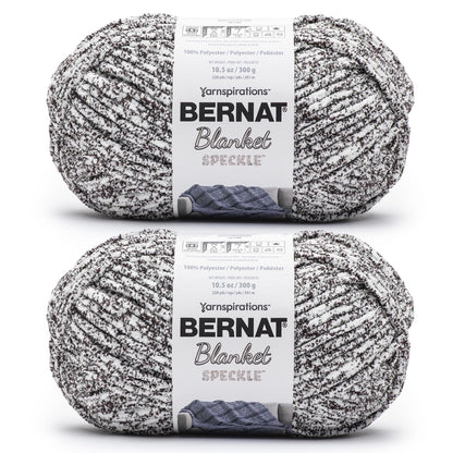Bernat Blanket Estambre Chenille - Máquina de escribir - Paquete de 2 - SPECKLE DE LA MANTA