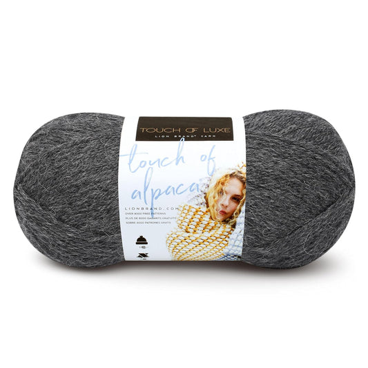 Lion Brand Yarn (1 madeja) Touch of Alpaca Hilado, carbón