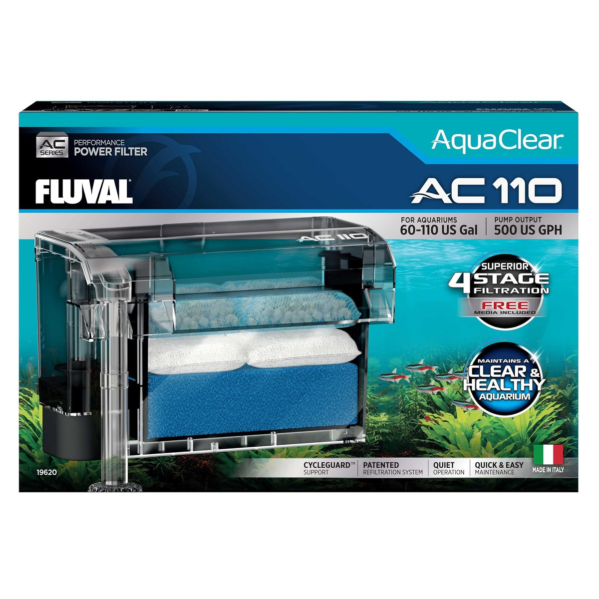 Hagen AquaClear Filtro para Acuario Multietapas - 150 GAL