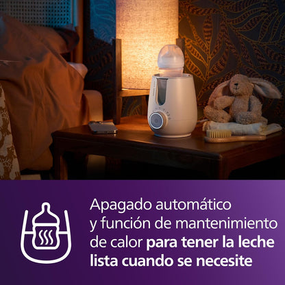 Philips Avent Calentador y Esterilizador 2 en 1 Listo en 3 Minutos | Sensor inteligente que evita sobrecalentamiento | Elimina 99.9% de bacterias | Calentamiento tipo hospitalario | SCF359/00