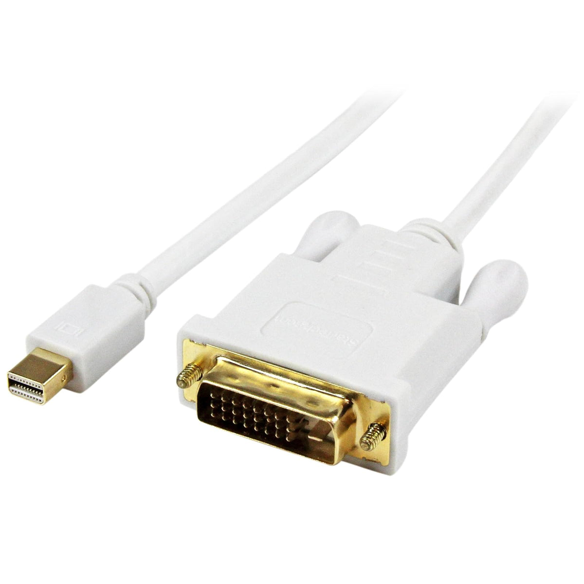StarTech MDP2DVIMM3WS Cable Adaptador Conversor Mini DisplayPort a DVI, Convertidor Activo, MiniDP Macho, DVI Macho, 2560x1600, 91 cm, Color Blanco