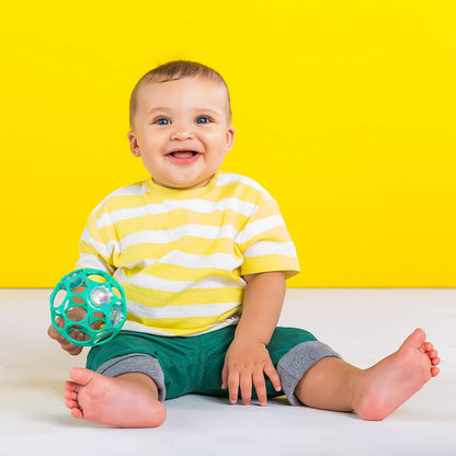 Bright Starts Soothers & Shakers - Set de juguetes para regalo de 7 piezas, sonajeros sin BPA, mordederas y pelotas, unisex, para bebé a partir de 3 meses