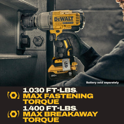 DEWALT Llave de impacto inalámbrica de 20 V MAX, 1/2 pulgadas, solo herramienta desnuda (DCF900B)