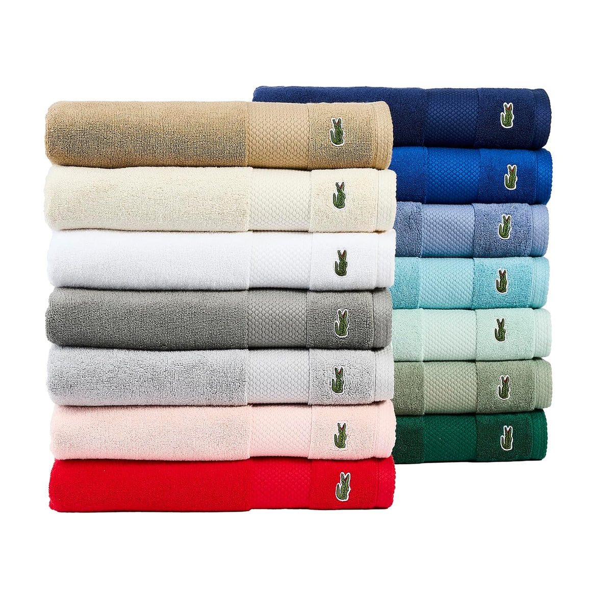 Lacoste Heritage - Toalla de baño de algodón Supima Magenta, 76.2 x 137.2 cm