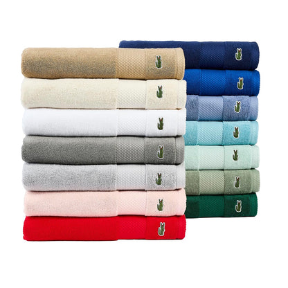 Lacoste Heritage - Toalla de baño de algodón Supima Magenta, 76.2 x 137.2 cm
