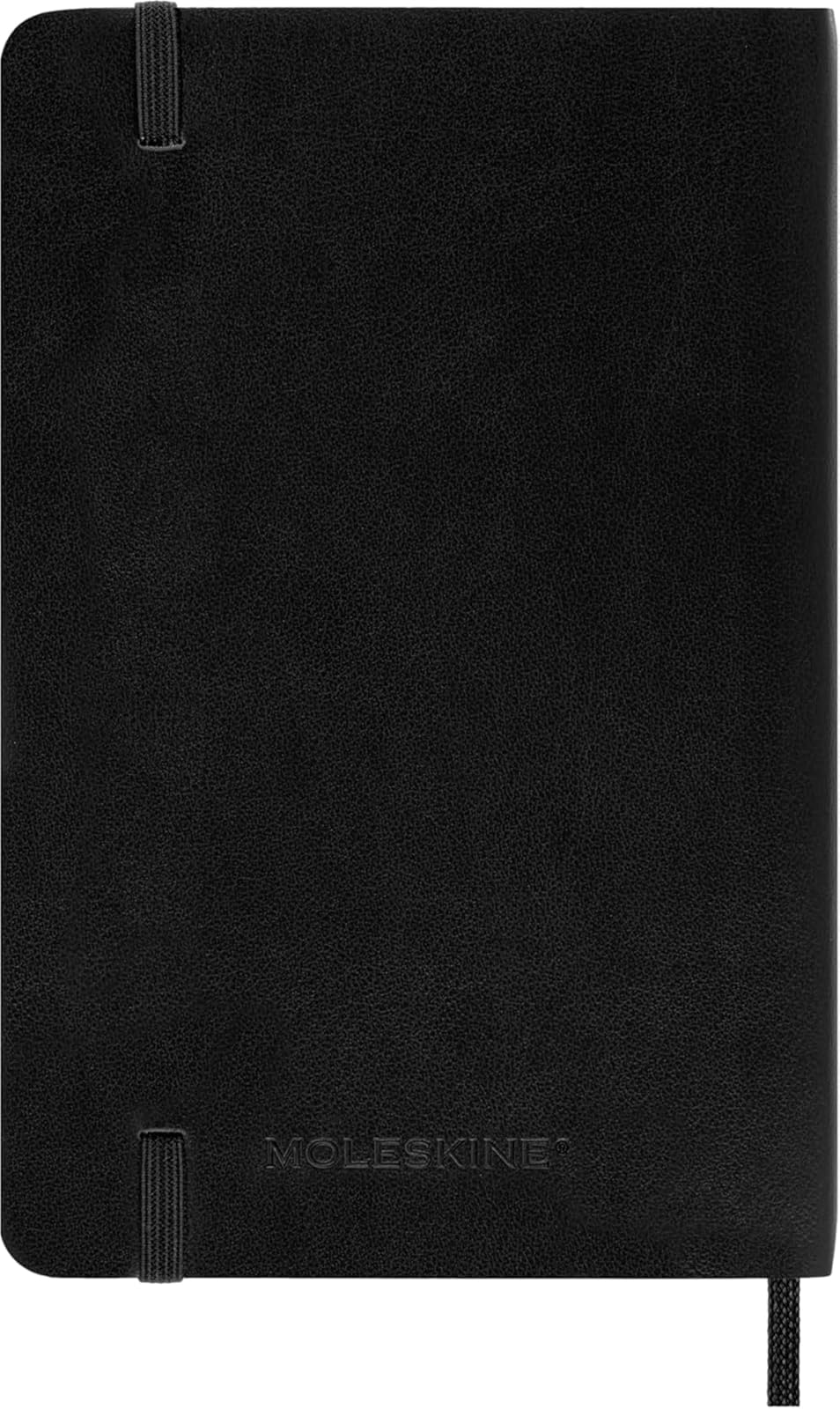 Moleskine Suave tamaño de bolsillo, cuaderno llano: en blanco. Con bolsillo plegable para notas. Cierre de banda elástica