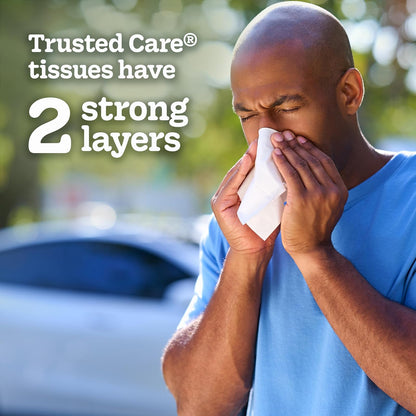 Kleenex Trusted Care - Pañuelos faciales, caja rectangular