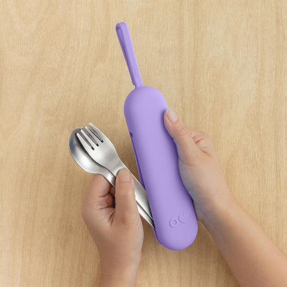 Omielife OmieBox UP Pod & Utensil Set Violet