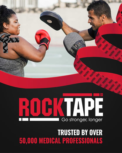 RockTape Kinesiology Tape para Deportistas, Resistente al Agua, Reducir el Dolor y Lesiones Recuperación, 5,1 cm X 16,4 pies, Uncut o precortado Tiras