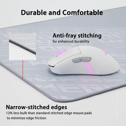 ASUS ROG Scabbard II Arctic Gray XXL - Alfombrilla de Mouse para Juegos - 35.4 x 15.7 Pulgadas (tamaño extendido/XXL), Superficie de Tela Suave, Resistente al Agua, al Aceite/al Polvo, Bordes