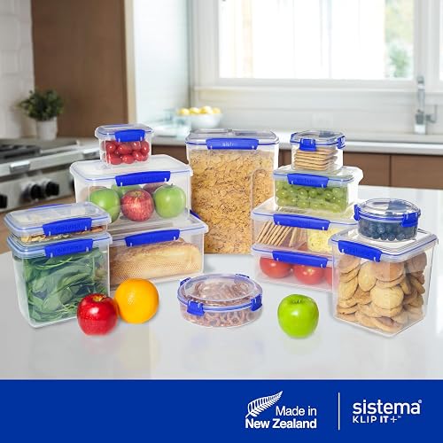 Sistema Klip It colección Rectángulo contenedor de almacenamiento de alimentos, 33.8 oz/4.2 tazas, Transparente, 232 Ounce, 1