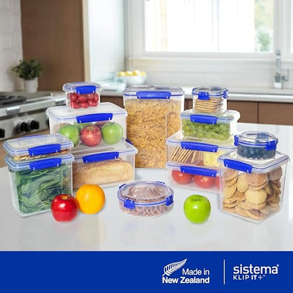Sistema Klip It colección Rectángulo contenedor de almacenamiento de alimentos, 33.8 oz/4.2 tazas, Transparente, 232 Ounce, 1