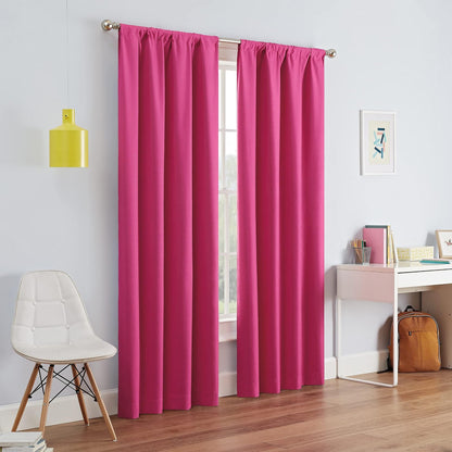 Eclipse Kendall Panel de Cortina Blackout Térmica - Rosa (Frambuesa) - 107An x 160Al cm (1 Paneles)