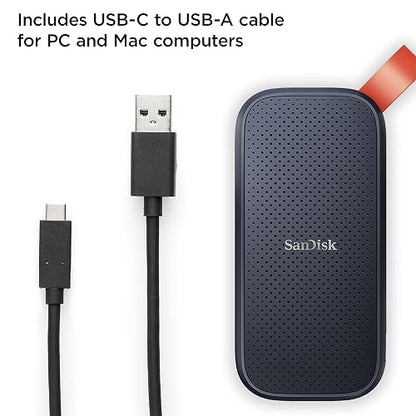 SanDisk SSD portátil de 1 TB - hasta 800 MB/s, USB-C, USB 3.2 Gen 2 - SDSSDE30-1T00-G26