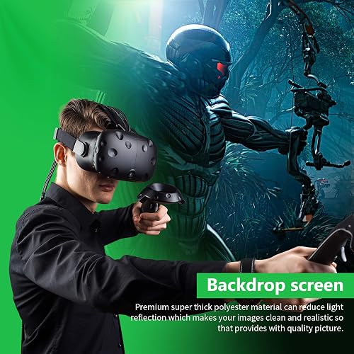 NEEWER 10x20 ft / 3x6 m Fondo, Fondo Poliéster Premium, Verde | Fondo Muselina Chromakey, Plegable, YouTube, Llamadas Zoom, Estudio Fotográfico, Video, Gaming, Streaming