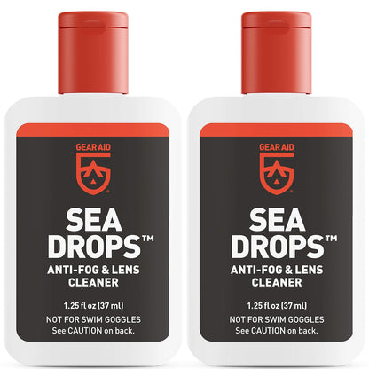 Gear Aid Sea Drops Anti-fog and Cleaner for Dive and Snorkel Masks, 1.25 fl oz