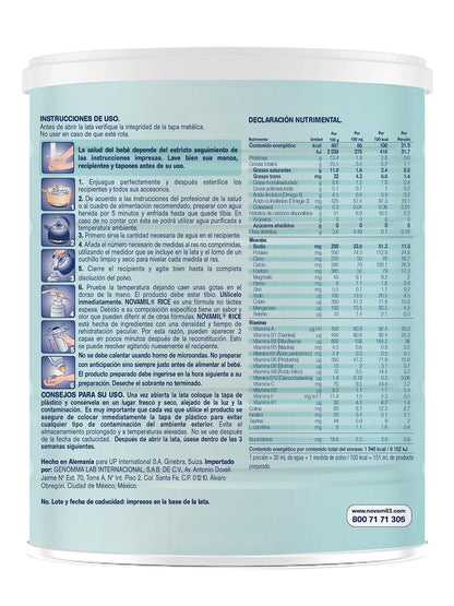 Novamil Rice Formula Infantil No Lactea 400 g