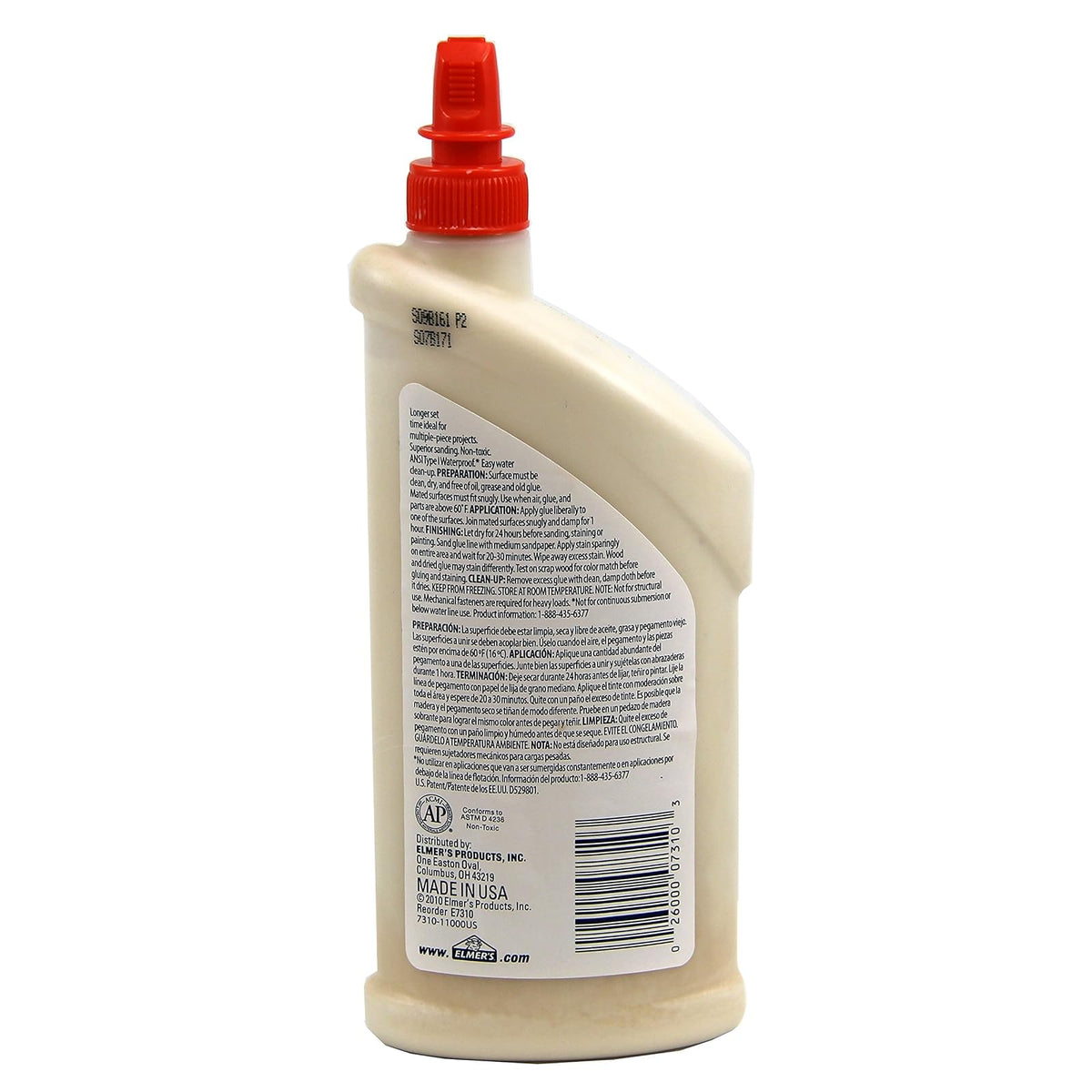 Elmer's Pegamento para Madera de Carpintero Max E7310 | Bronceado, 16 onzas, interior/exterior, resistente al agua, formula con fibras de madera