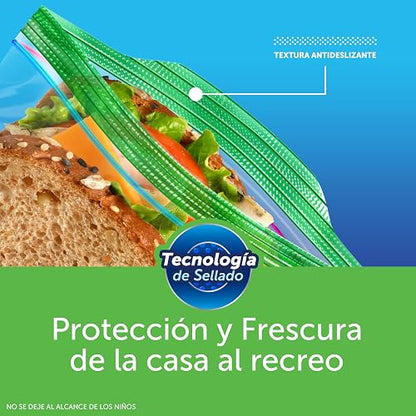 Ziploc Bolsas de Almacenamiento Reutilizables Sándwich, 2 x 145 Unidades