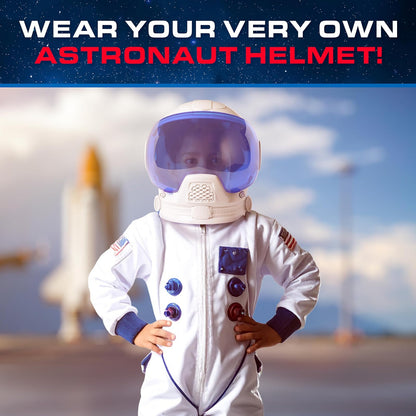Casco de astronauta de la NASA de mármol azul, accesorio de disfraz de Halloween, casco espacial portátil para disfraz de astronauta para niños, hoja adhesiva, accesorio de Halloween para niños y