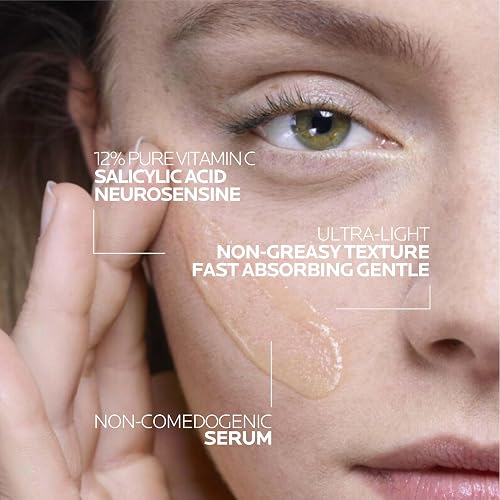 La Roche-Posay Pure Vitamin C12, Sérum Facial Antioxidante con 12% de Vitamina C, Antiarrugas, Mayor Luminosidad, Textura Ligera, para Pieles Sensibles, 30 ml