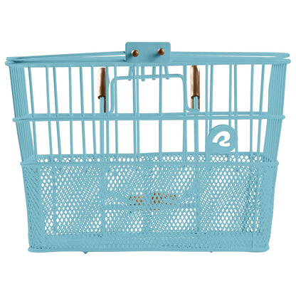 Bicycles Detachable Steel Half-Mesh Apollo Bike Basket with Built-in Handles, Weather-Resistant Steel and Integrated Hooks for Easy Assembly to Front Handlebar