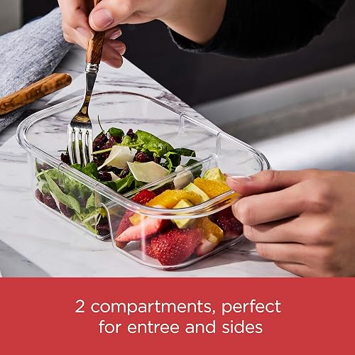 Rubbermaid - Contenedores de almacenamiento de alimentos, 2 compartimentos, 2,85 tazas, 5 unidades
