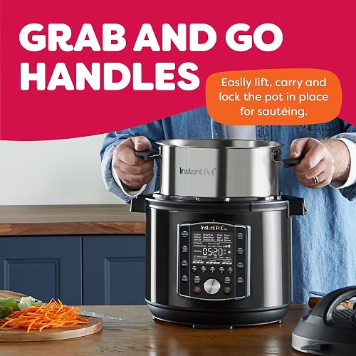 Instant Pot Pro olla de presión 10 en 1, olla de cocción lenta, olla de arroz/grano, vapor, salteado, Sous Vide, máquina de yogur, esterilizador y calentador, incluye aplicación con más de 800