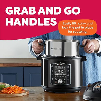 Instant Pot Pro olla de presión 10 en 1, olla de cocción lenta, olla de arroz/grano, vapor, salteado, Sous Vide, máquina de yogur, esterilizador y calentador, incluye aplicación con más de 800