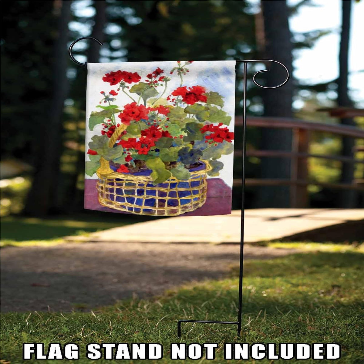 Toland Home Garden 119136 - Cesta de Geranio para decoración de jardín (12,5 x 45,7 cm)