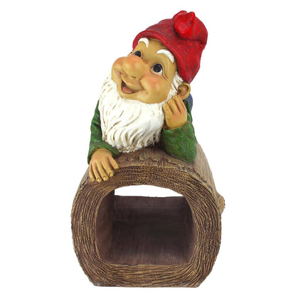 Design Toscano Estatua de gnomo de jardín – Stormy The GNOME – Gnomo Extensor de césped – Gnomo de césped