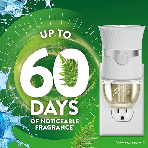 Air Wick Aromatizante de Ambiente Continuo, Fresh Waters, 5 repuestos de 20 ml c/u