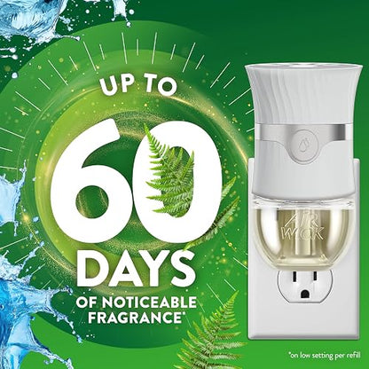 Air Wick Aromatizante de Ambiente Continuo, Fresh Waters, 5 repuestos de 20 ml c/u