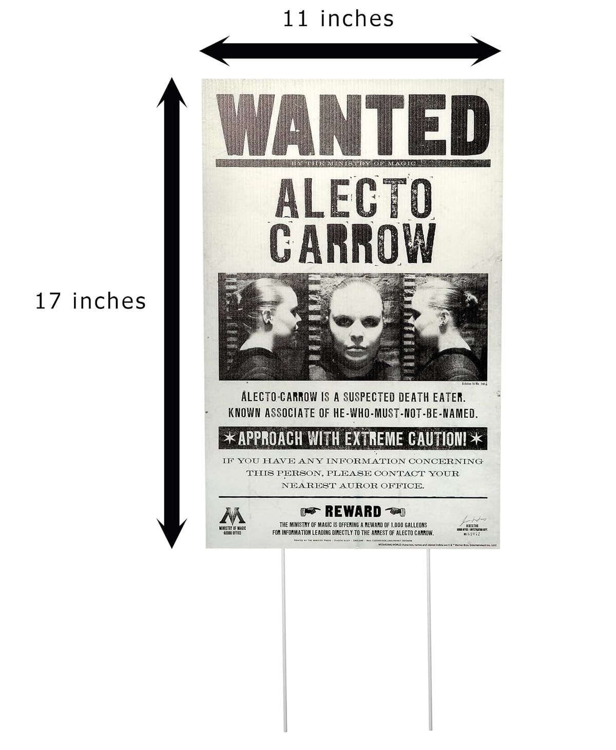 Rubie's Harry Potter Wanted - Cartel de decoración de césped, como se muestra, talla única