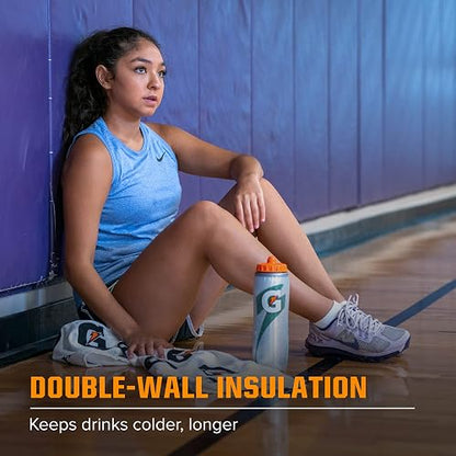 Gatorade Botella aislante para apretar, azul, 30 onzas