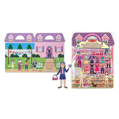 Melissa & Doug Set de juego de calcomanías esponjosas, de Vestir (libro de actividades reutilizable, 76 calcomanías, genial para viajes)