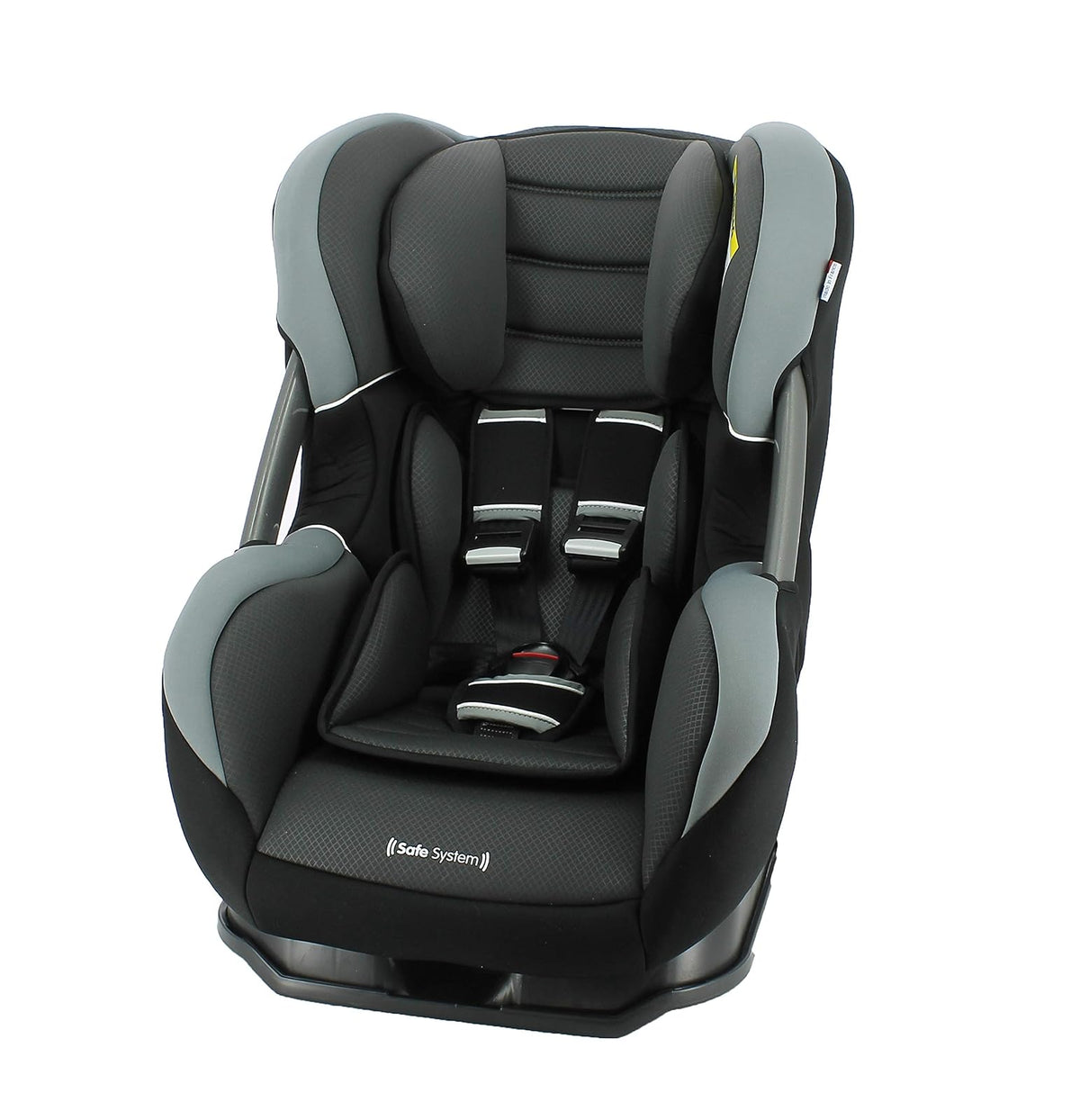 Safe System PRIMO Autoasiento Grupo 0/1/2 (0-25Kg) - Made in France - Respaldo de carretera 0-10Kg - Inclinable - Nero