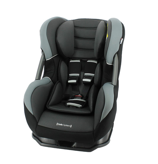 Safe System PRIMO Autoasiento Grupo 0/1/2 (0-25Kg) - Made in France - Respaldo de carretera 0-10Kg - Inclinable - Nero