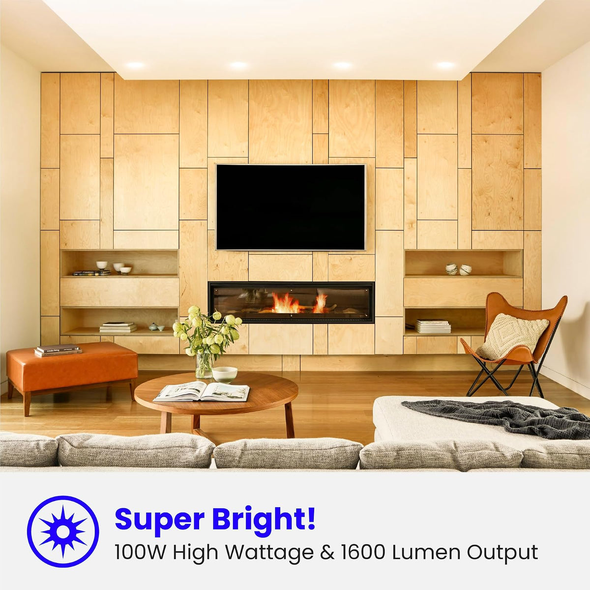 Feit Electric - Bombillas LED BR30, equivalente a 100 W, regulables, base estándar E26, 80 CRI, 1400 lúmenes, 2700 K, blanco suave, 120 V, 10 años de vida, clasificación húmeda, paquete de 6,