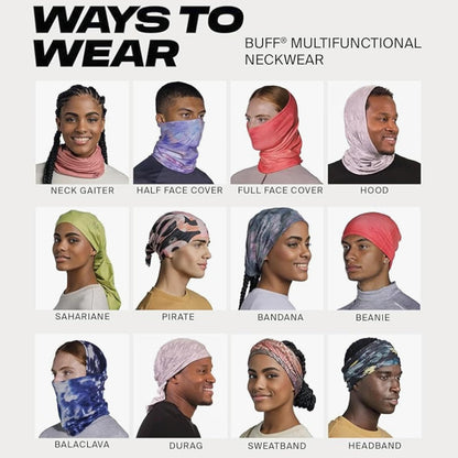 BUFF Coolnet Uv Solid Pattern Design Worn 12+ Ways Balaclava Unisex adulto