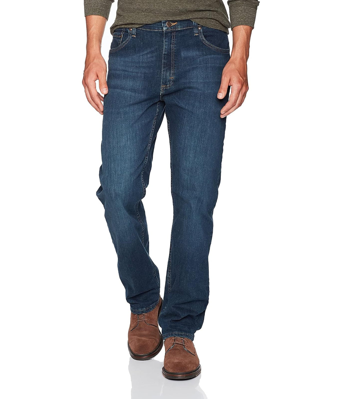 Wrangler Authentics Pantalón de Mezclilla Clásico 5 Bolsillos para Hombre - 34W x 30L - turquesa
