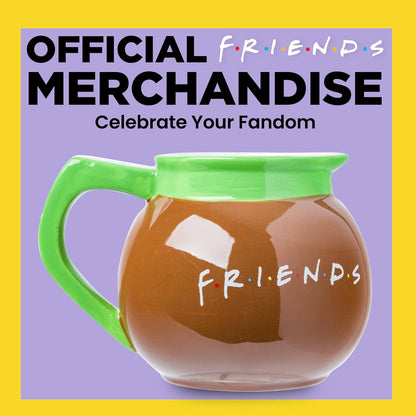 Silver Buffalo Friends Central Perk - Cafetera de cerámica 3D esculpida taza, 20 onzas