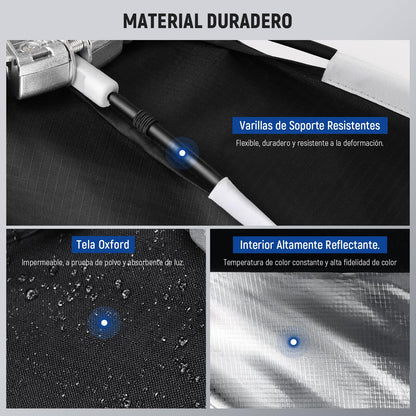 NEEWER 12"x47" Softbox Rectangular Plegable de Configuración Rápida, Bowens Mount con Difusor/Rejilla de Panal/Bolsa, Compatible con Godox Aputure 120d Luz Vídeo Q4 Flash Estroboscópico Estudio, NS17S