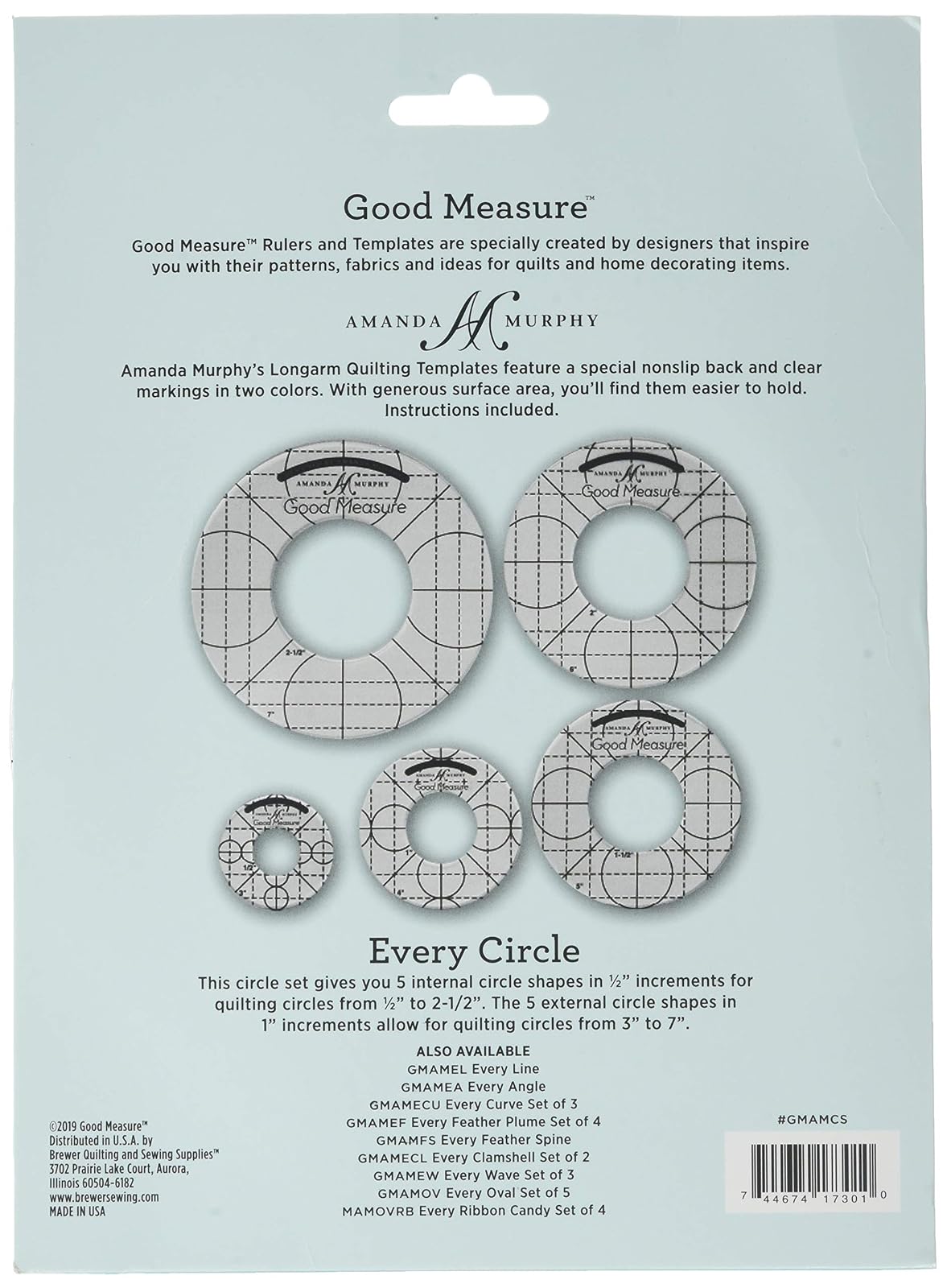 Juego de 5 reglas de Good Measure, 6 mm, de 1/4 pulgadas