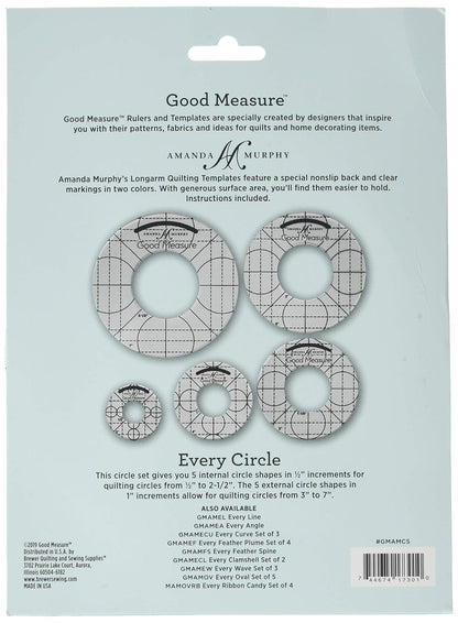 Juego de 5 reglas de Good Measure, 6 mm, de 1/4 pulgadas